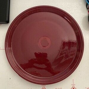 Fiestaware Retired Cinnabar Discontinued Pizza Plate